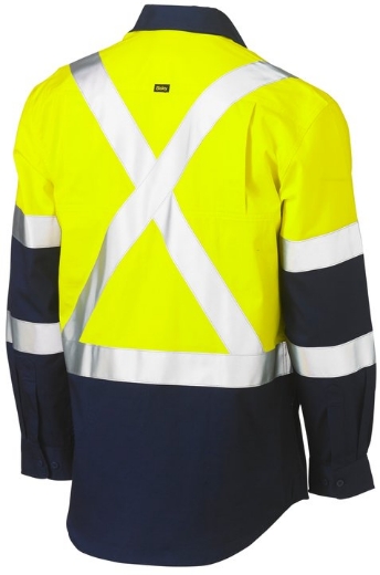 Picture of Bisley, X Taped Biomotion Two Tone Hi Vis Lightweight Drill Shirt